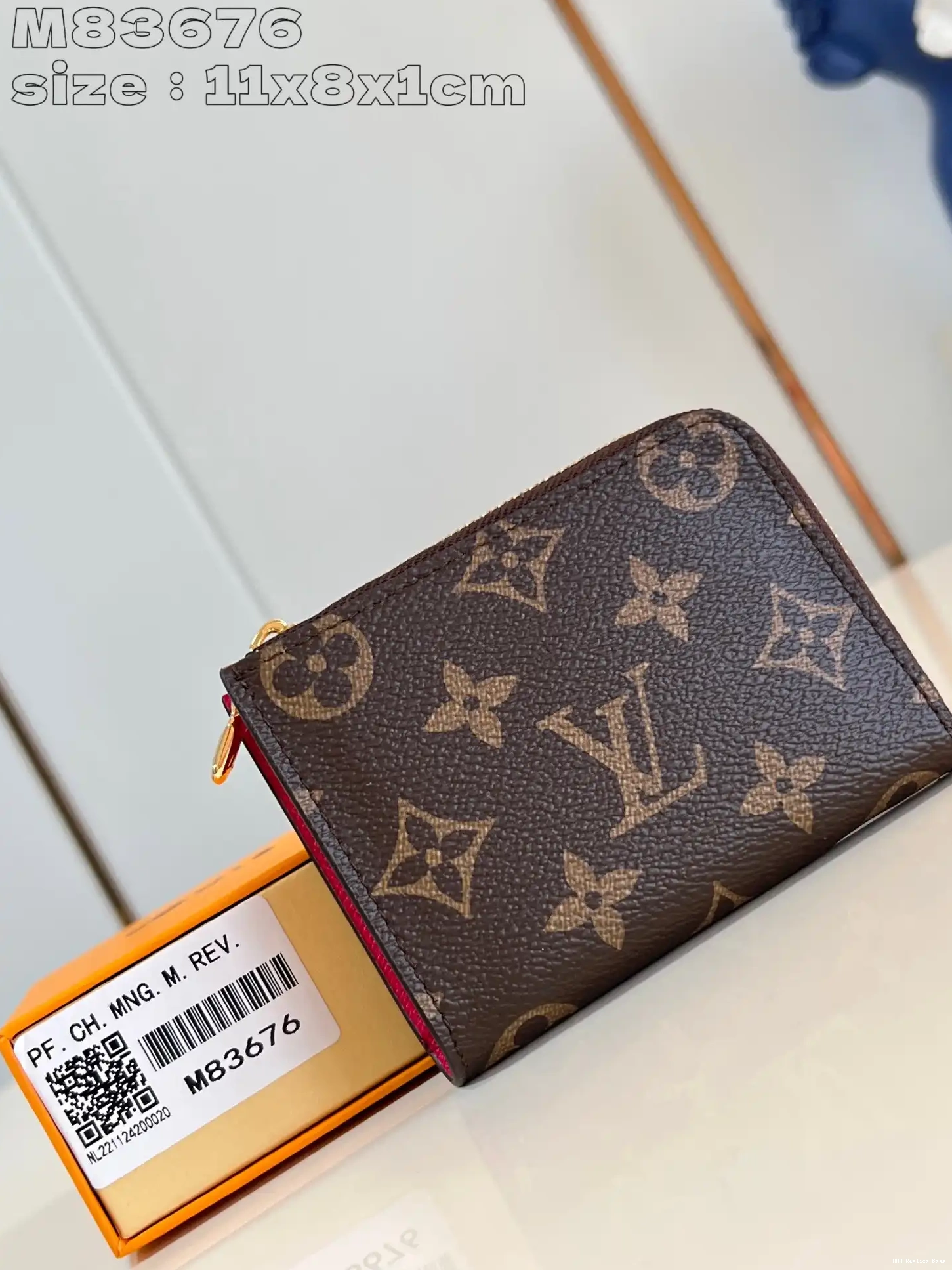 Aaa replica bags Noa Vuitton Compact Louis Wallet-11*8.5*1.5CM 0524